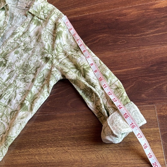 RACHEL ZOE Tropical Safari  Print Button Down Shirt Size Small - Picture 7 of 8